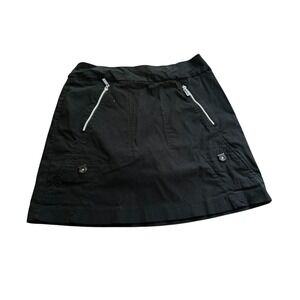 Jamie Sadock Black A-Line Skirt with Zipper Pockets Size 6 Golf‎ Athleisure